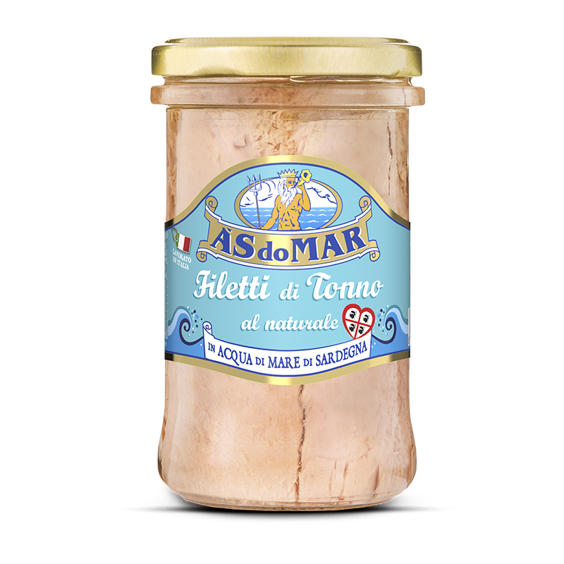 Filetti di tonno al naturale in acqua di mare di Sardegna 250g