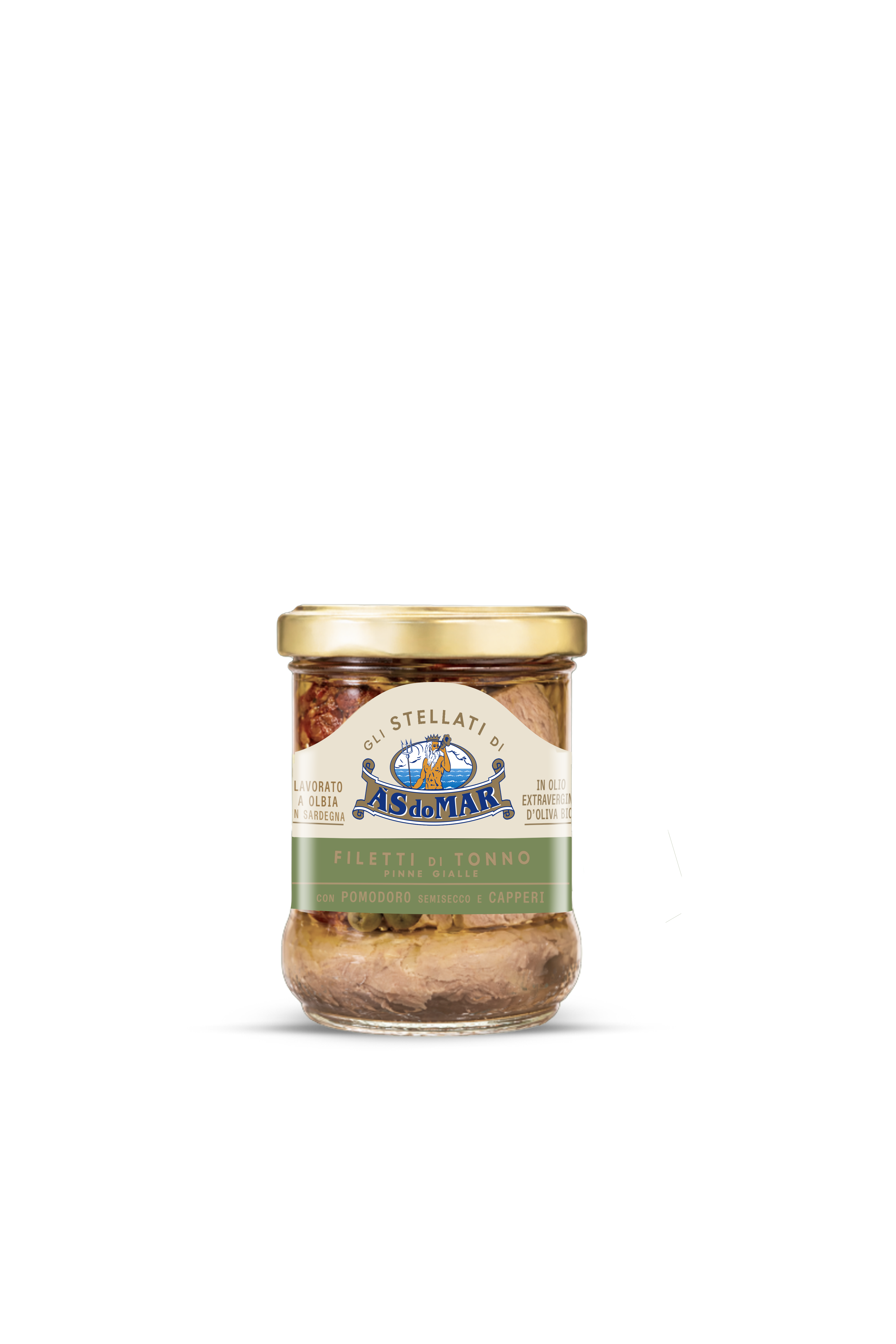 Filetti di Tonno  all’olio di extravergine di oliva con pomodori e capperi "Gli Stellati di ASdoMAR" 170g
