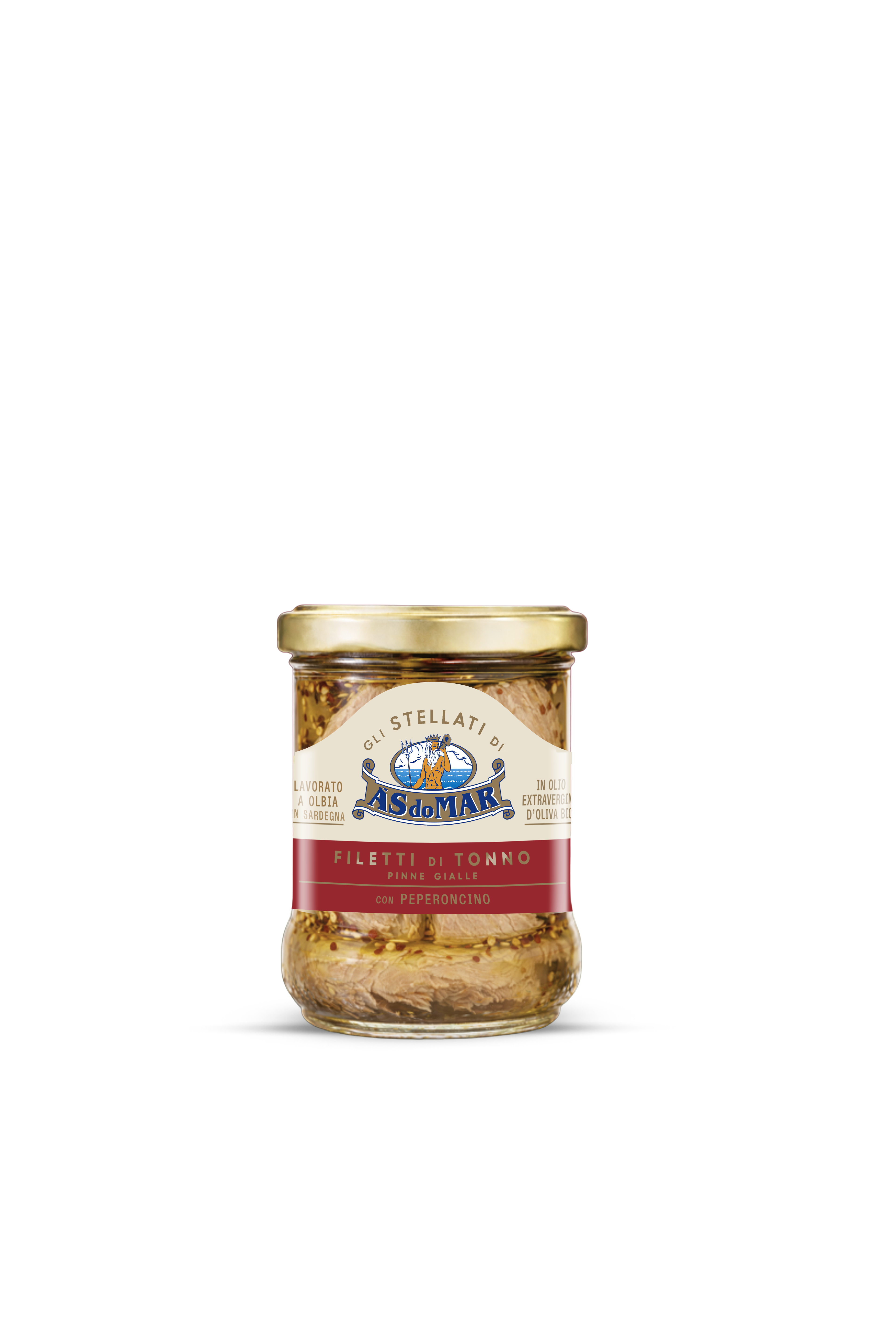 Filetti di Tonno all’olio extravergine di oliva con peperoncino "Gli Stellati di ASdoMAR" 170g