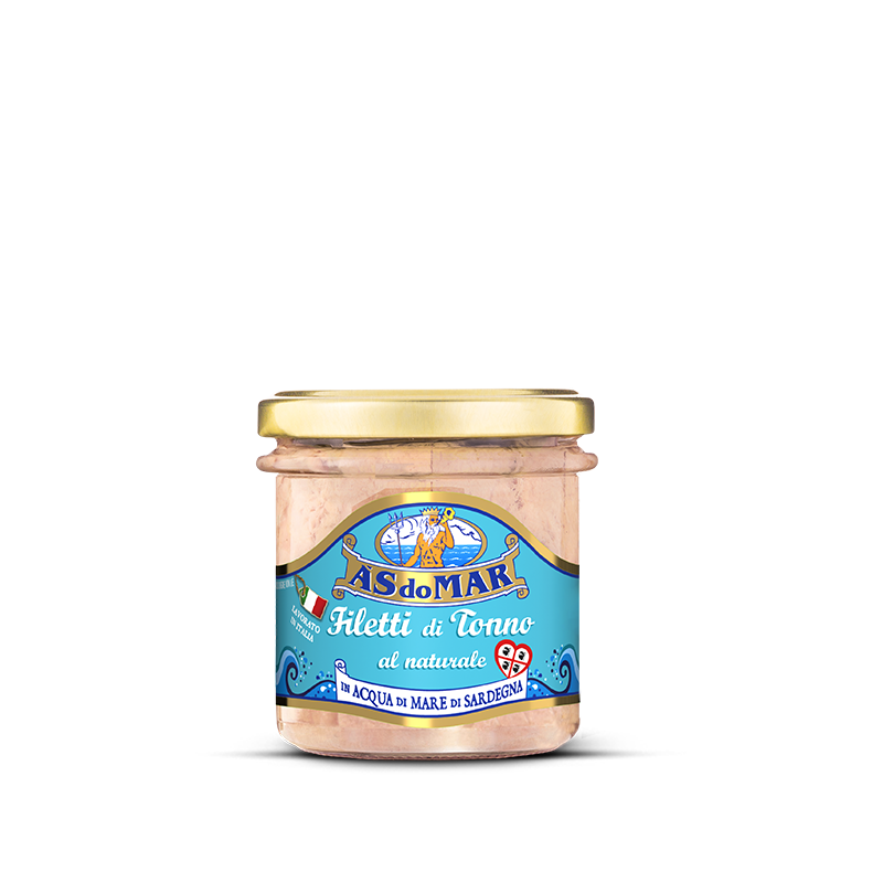 Filetti di tonno al naturale in acqua di mare di Sardegna 150g
