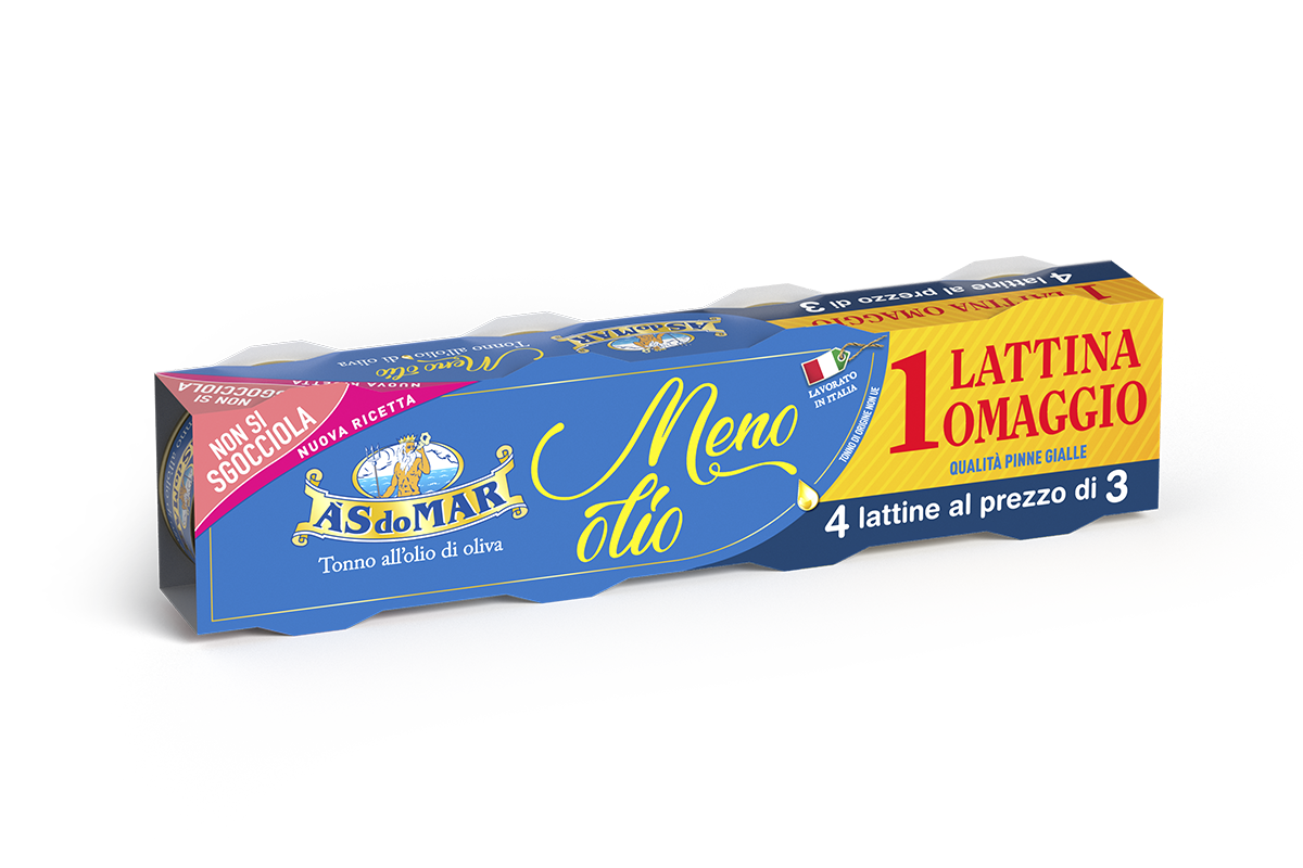 Tonno Meno Olio 60gx3+1
