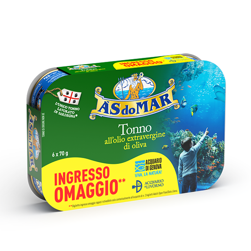Tonno all'olio extravergine d'oliva 6x70g Promo Acquario