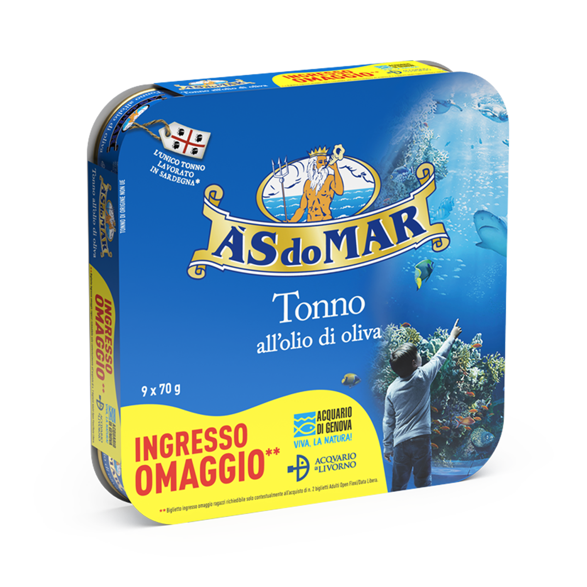 Tonno all'olio d'oliva 9x70g Promo Acquario