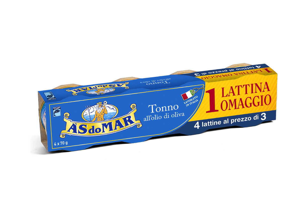 Tonno all'olio di oliva 70gx3+1