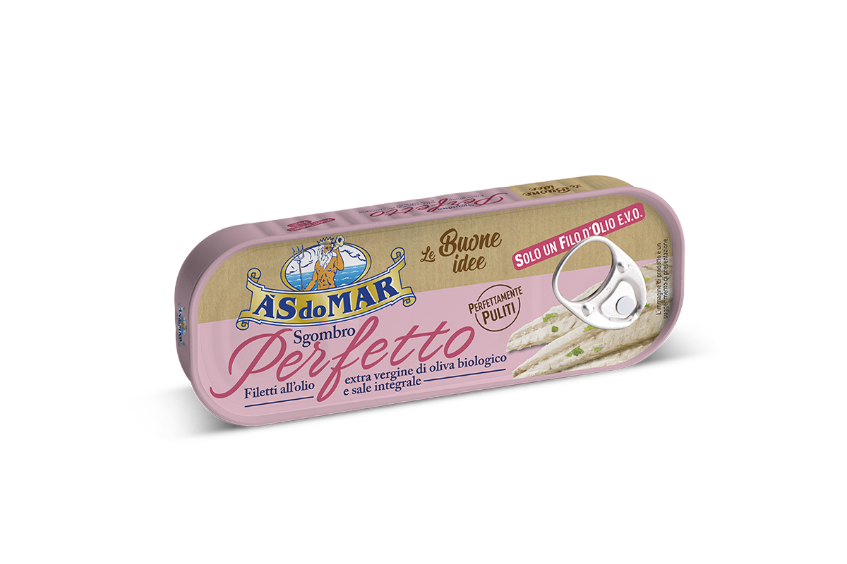 Filetti di Sgombro PERFETTO all’olio evo Bio e sale integrale 120g