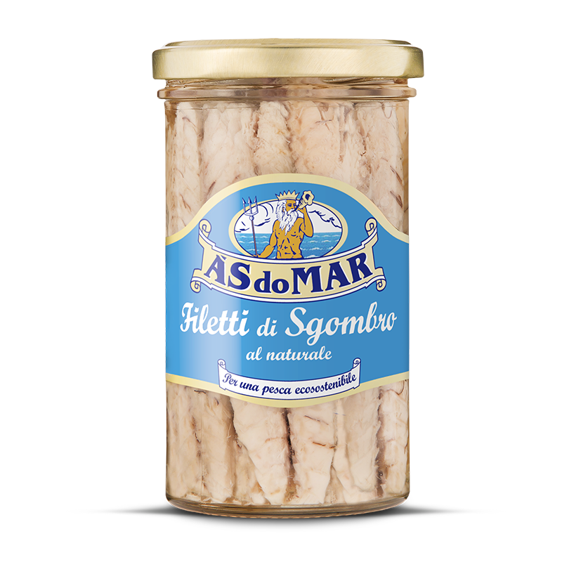 Filetti di Sgombro al naturale in vaso vetro 250g