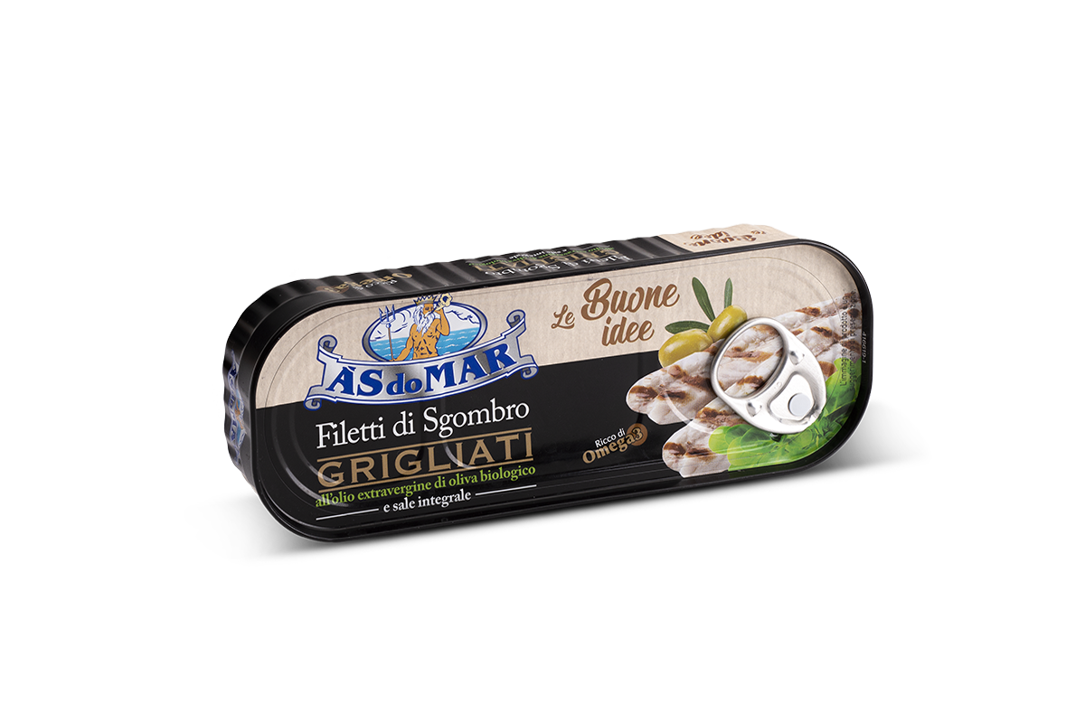 Filetti di Sgombro grigliati all’olio EVO BIO e sale integrale 120g
