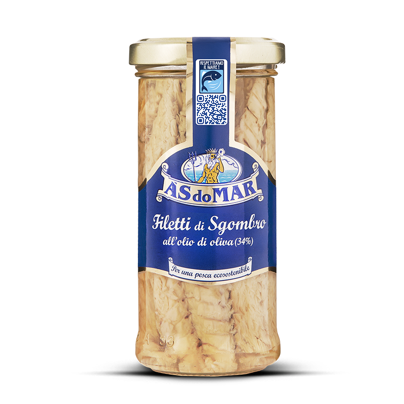 Filetti di Sgombro all'olio di oliva vaso vetro 150g