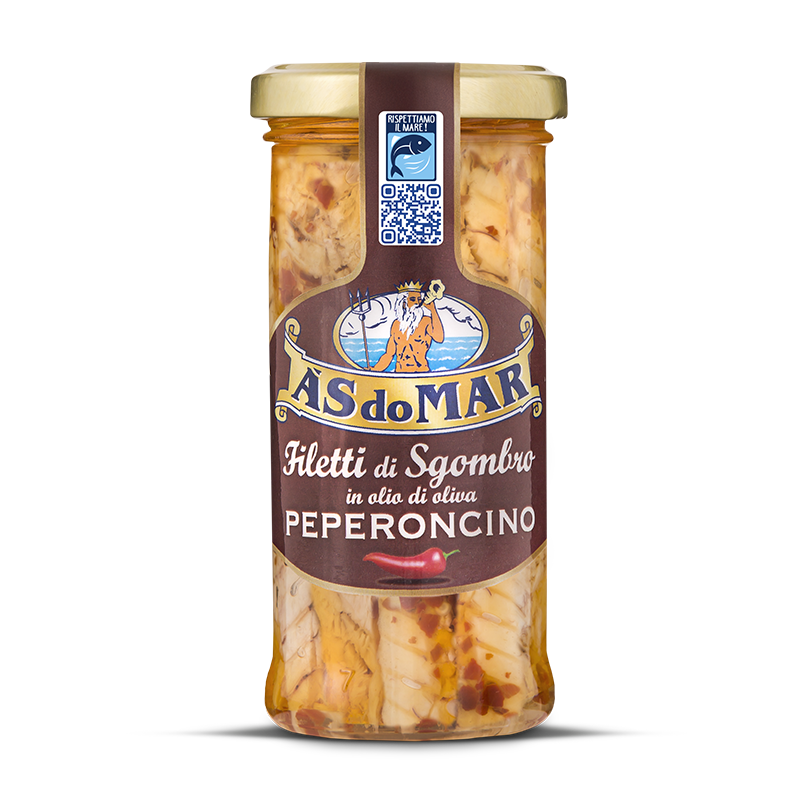 Filetti di Sgombro all'olio di oliva al peperoncino 150g