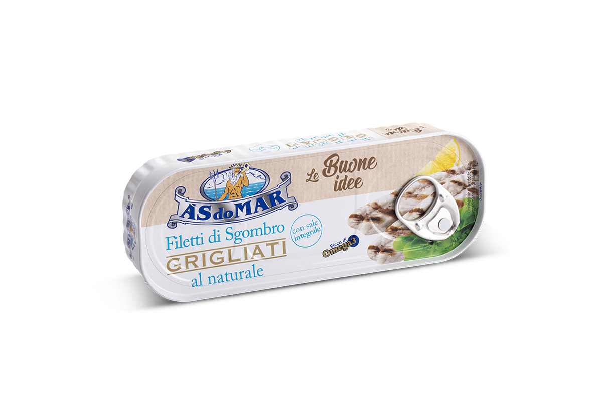Filetti di Sgombro grigliati al naturale e sale integrale 120g