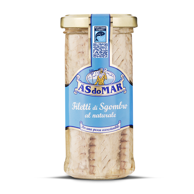 Filetti di Sgombro al naturale vaso vetro 150g