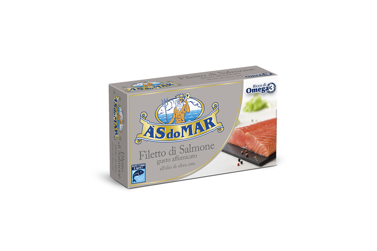 Filetti di salmone al gusto affumicato 115g