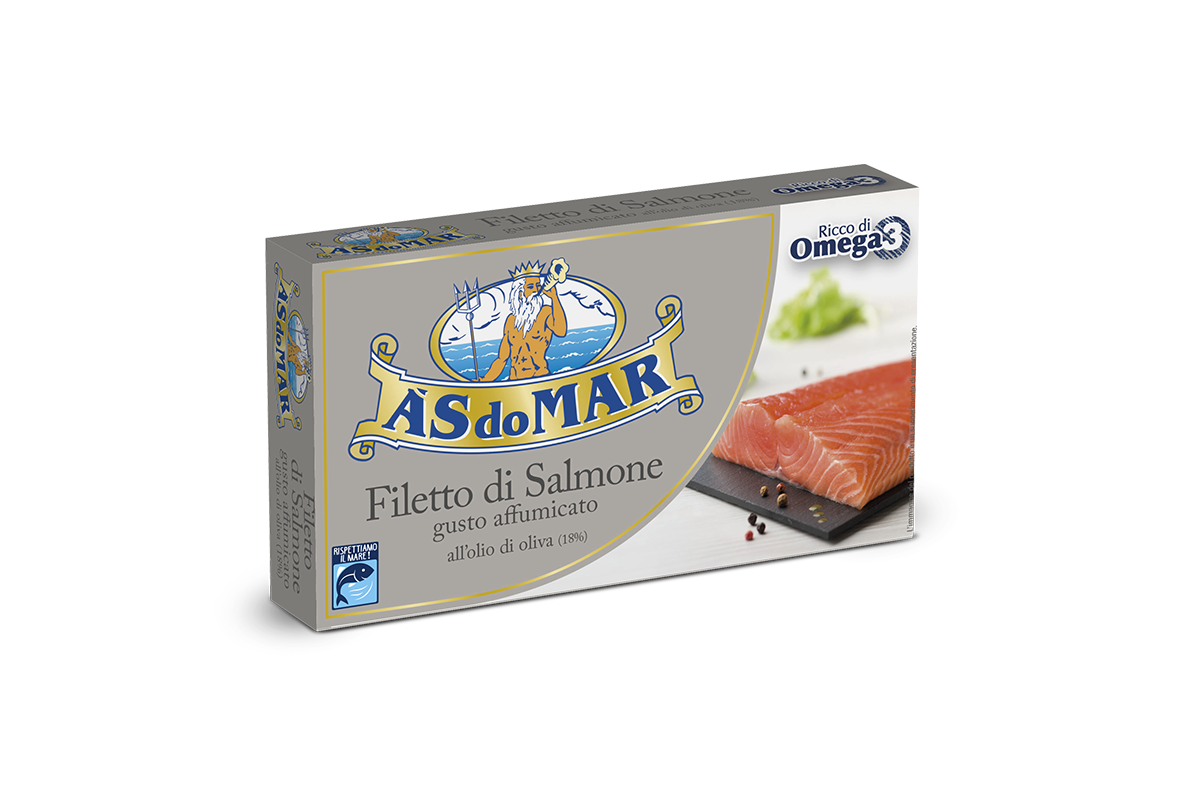 Filetti di salmone al gusto affumicato 150g