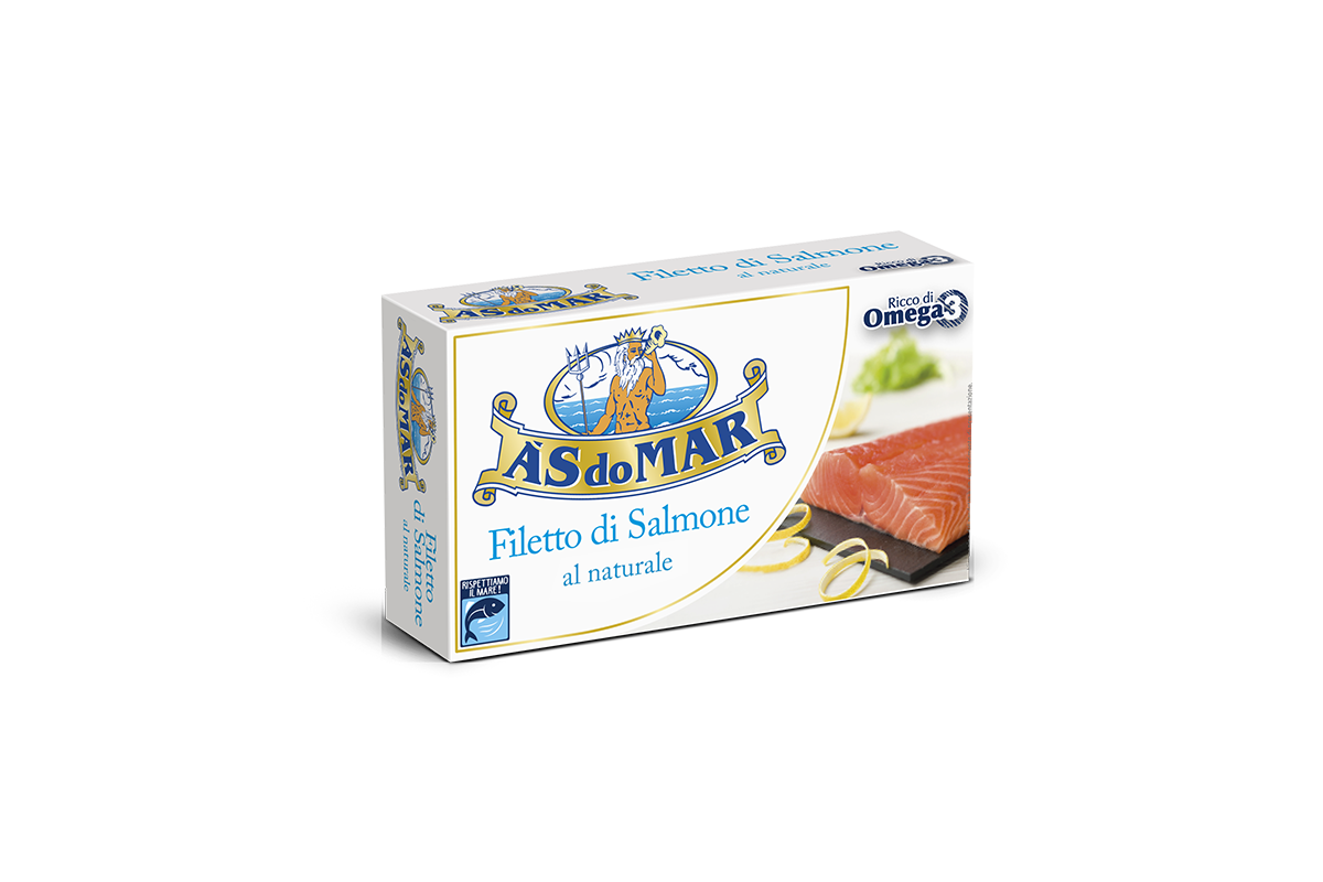 Filetti di salmone al naturale 115g