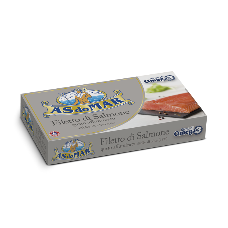 Filetti di salmone al gusto affumicato 150g